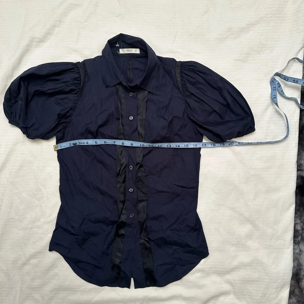 Prada black cotton women shirt size 6 - Picture 5 of 16